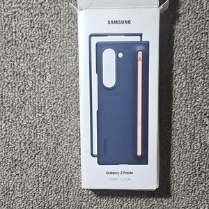 Samsung Galaxy Z Fold4 S Pen Case - Navy and Gold